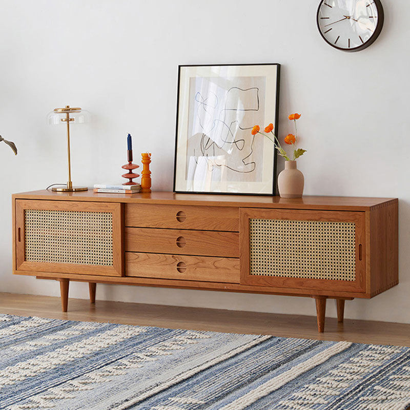 北欧中古复古电视柜简约现代实木樱桃木客厅家具收纳柜落地储物柜