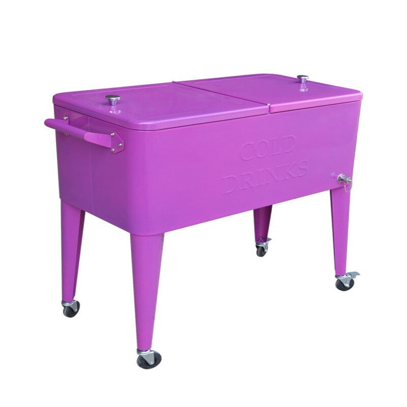 厂家供应保温箱 酒水食品冷藏保温箱 可定牌 推车款保温箱 80QT