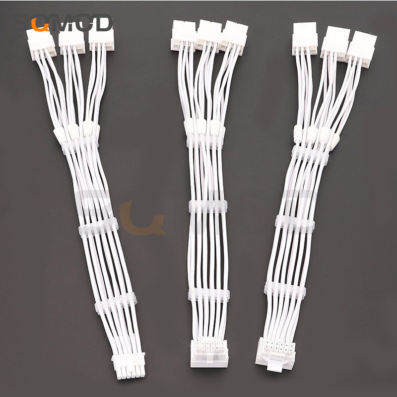 RTX40系3x8pin 8PIN转16Pin 12VHPWR 90度弯头新显卡连接线 白色