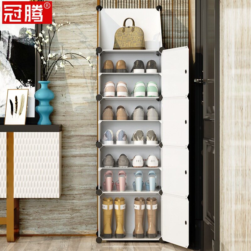 窄款入户省空间多层布艺防尘鞋架