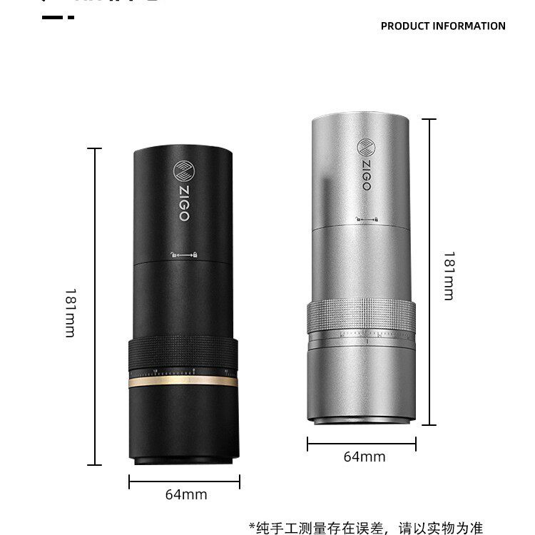 ZIGO5新款电动磨豆机家用便携全自动磨豆器小型咖啡豆研磨器批发