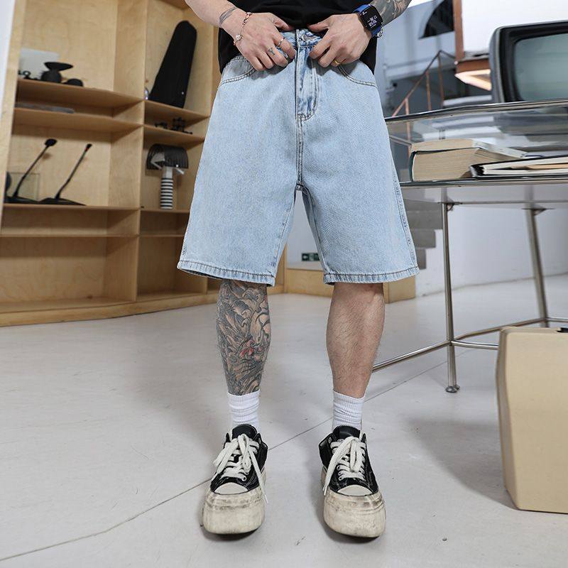 巴黎风潮牌美式复古牛仔短裤