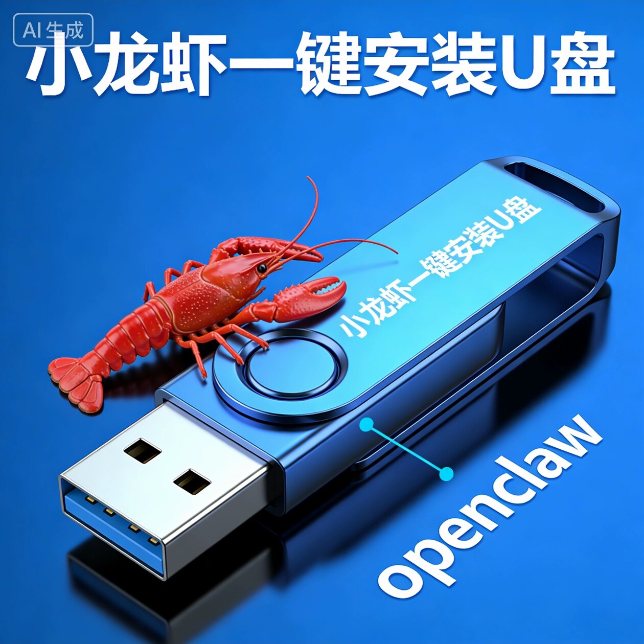 小龙虾一键安装u盘，支持win10,win11和macos arm64操作系统