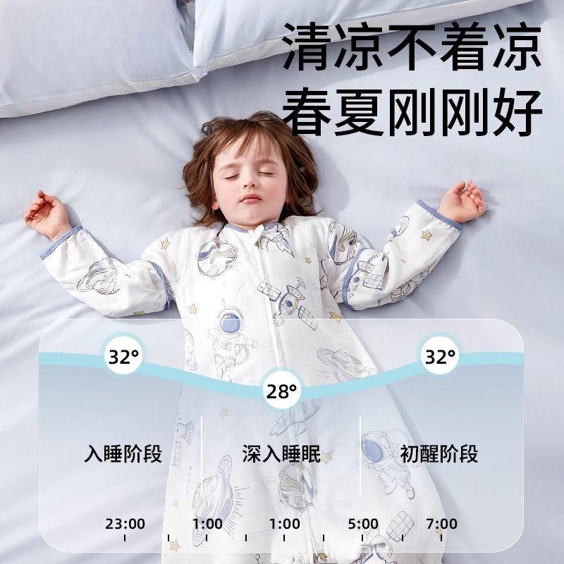 新款婴睡儿袋春秋款宝宝季通癸樊源头用四秋冬薄布防踢被子秋冬纱
