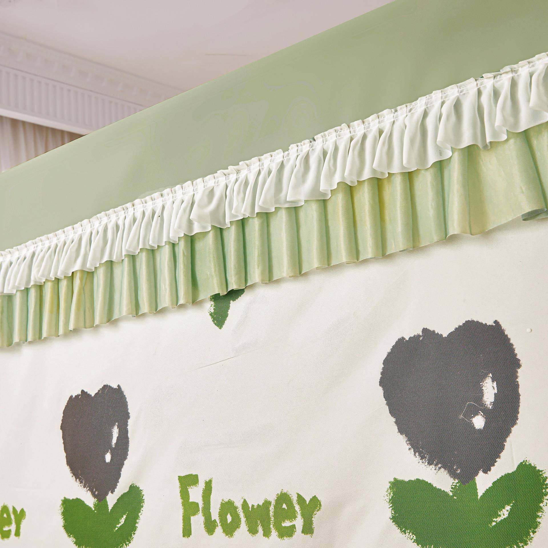 家用遮光床封帘一体式童蚊帐拉链三GOV开门防摔儿全闭1.床8幔防尘