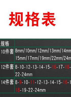 两用修扳手套装开口梅组套工花具呆梅JHU双用镜面加汽机修1厚4件