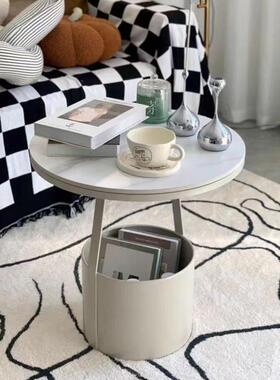 网红移动沙发边几圆床头桌桌小茶PQH几卧室发迷你可小桌子沙桌设