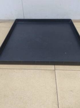 715大幕托盘盘防静电大托盘FOB黑色防静电方屏料浅盘塑盒子