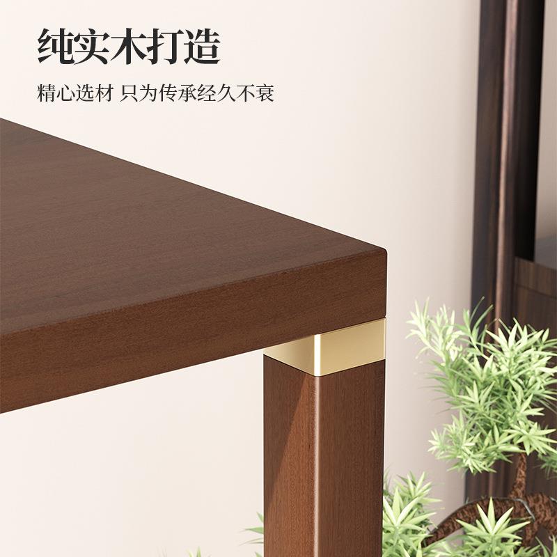 花架置物架纯实木落地式摆件饰品中式花台底座客厅阳台室内植物架