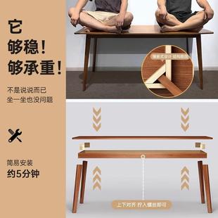 长条桌子客厅大长书桌实木腿电脑桌学习工作台双人家用成人书法桌