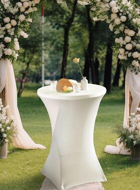 爆款折叠鸡尾酒折桌叠家用圆餐折叠桌小桌塑料BCU酒吧高脚吧台