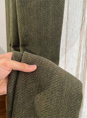 新款古复古窗帘质感棉麻美拉德色法式轻客奢窗帘厅风卧中室PZX遮