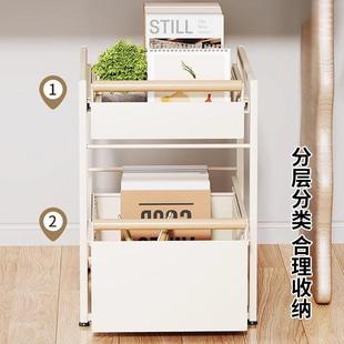 书架物学生宿舍落地可抽拉书本收纳BRA置架书桌旁层易储物双整理