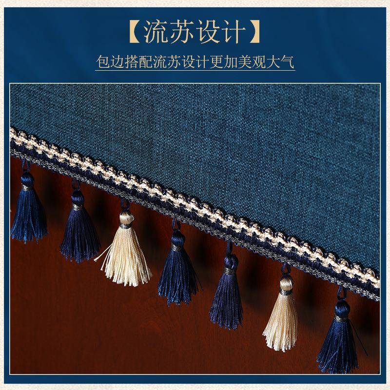 茶几盖条布新中式客厅台边柜盖布茶布艺长高档WRS餐桌茶布桌装饰