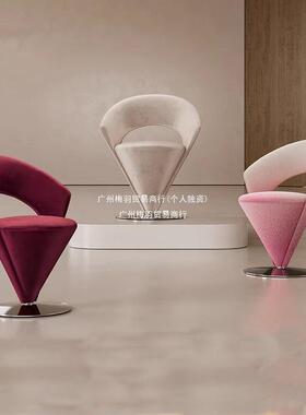 休意式轻奢阳台感梳妆椅台闲妆凳椅子设计师款化妆凳OMH单旋转其