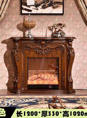 1.2/1.米欧式壁炉G330电视柜暖美式实木5假火家饰具装取壁炉白色