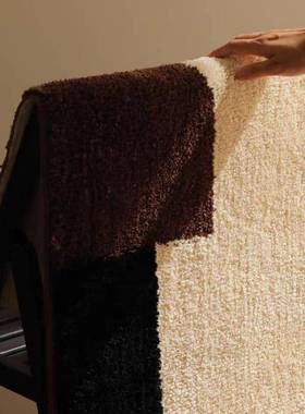 美拉德地中古地毯OEB耐脏植绒客厅茶飘几垫可机洗关卧室玄床边窗