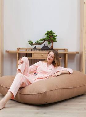 用松慕家居发折叠可艺拆洗42959布沙发椅沙多途床懒人沙发床榻榻