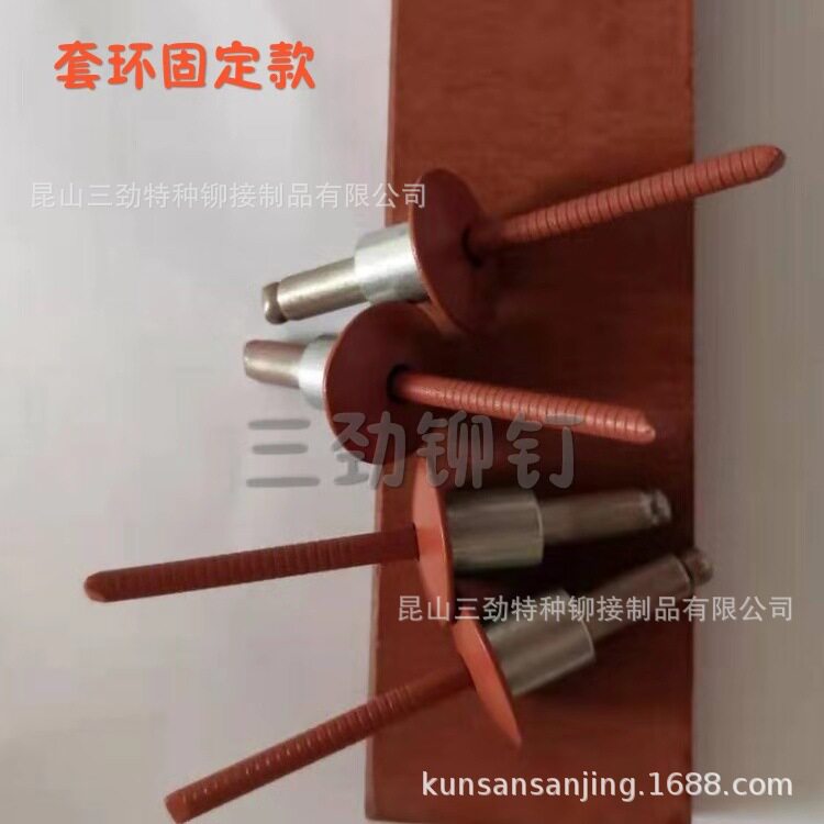 不锈钢烤漆大帽檐外墙铆钉浅灰