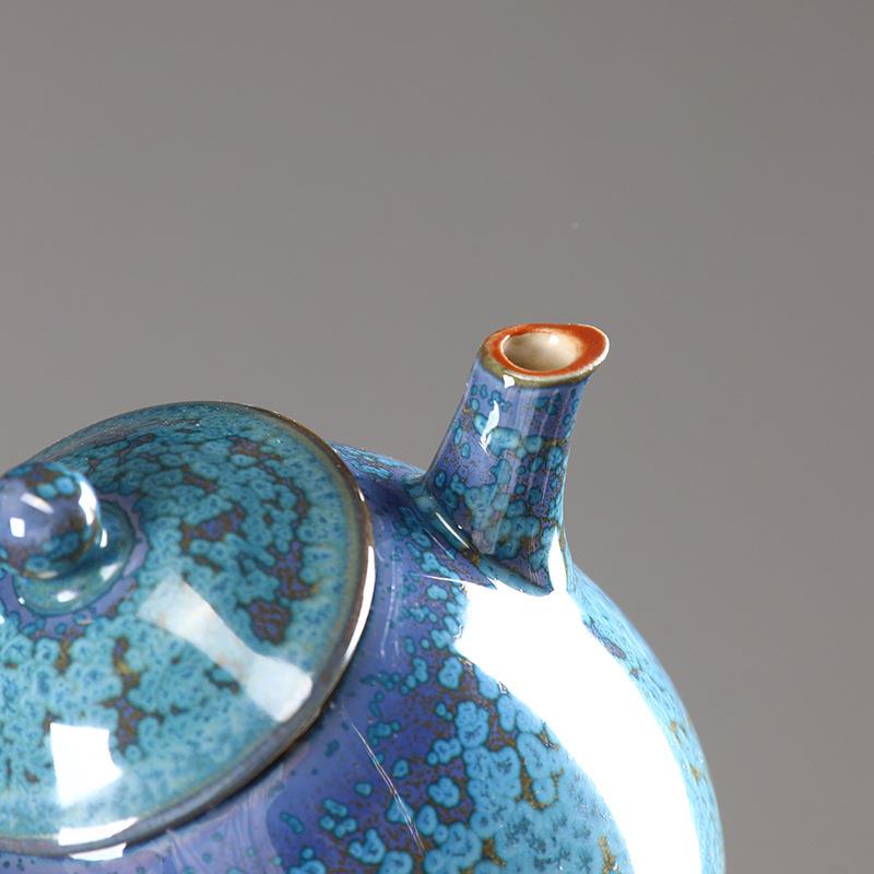 钧窑茶壶蛋窑变小单壶陶水瓷滴壶钧瓷泡茶器单DQD个瓷壶龙壶