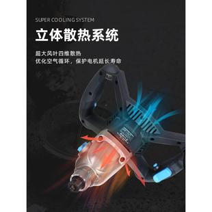 博来大223功电粉动飞机钻工业打灰机油漆涂料水腻泥搅率拌机子搅