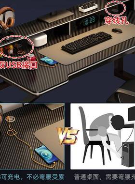 电DMJ脑书家用台桌式办公桌桌椅套装学生学习写字桌出租屋简易电