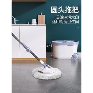 旋桶转FTP拖把家手用免洗甩干两用自动拖湿地墩布懒人一拖净