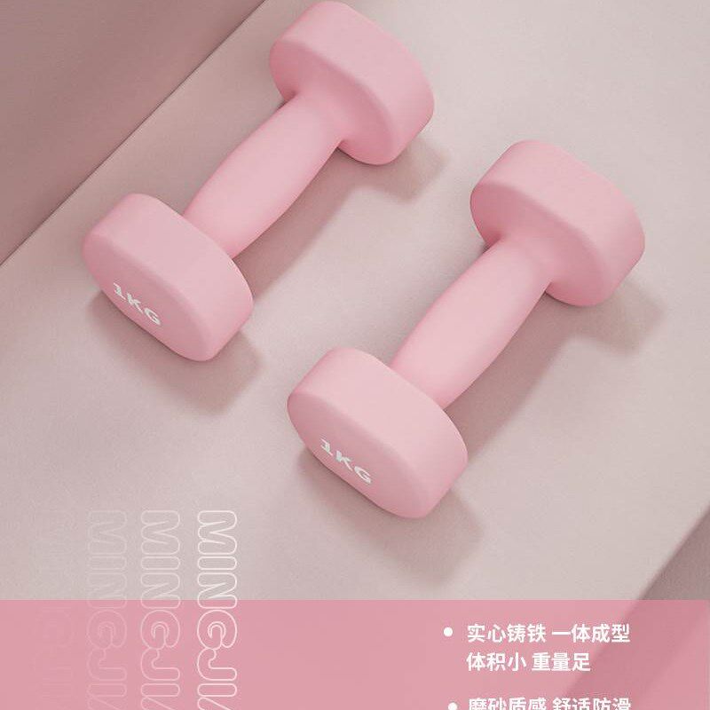 哑铃女士健身家用器材儿童男士实心E纯铁套装组合瑜伽练臂肌小哑