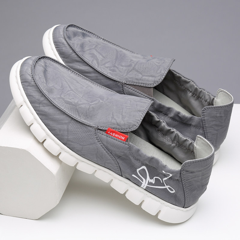 夏季透气布鞋一脚蹬男鞋懒人鞋子男韩版潮流百搭帆布鞋男士豆豆鞋,流行男鞋,乐福鞋（豆豆鞋）,淘宝优惠券,粉丝福利购,淘宝优惠卷