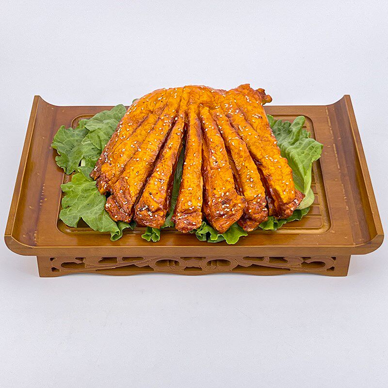 烤牛头羊排羊腿手撕鸡鸭木制竹质托盘餐具蛋糕烘培长方形实木茶盘