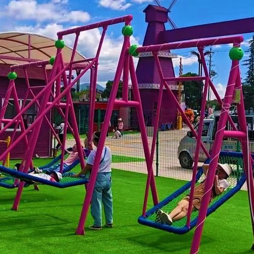 摇摆床秋千新款网红躺椅多人无动力秋千景区公园游乐场无动力设备