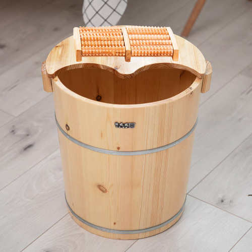 40高泡脚木桶家用足浴桶木桶洗脚盆木盆足浴木桶泡脚桶