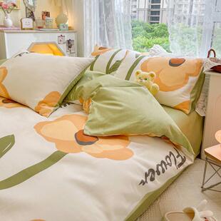 纯棉被套单件150x200学生宿舍单人床单被罩1.5m米全棉被单200x230