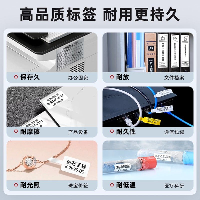 爱墨E50Pro热转印智能标签打印机多功能便携办公固定资产线缆珠宝图片