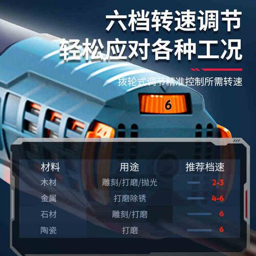 无刷电磨机小型手持打磨抛光1380W电动木雕刻切割工具迷你直磨机