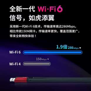 XDN6000H免驱版 机WIFI6接收器WN726N升级版 无线网卡台式 LINK