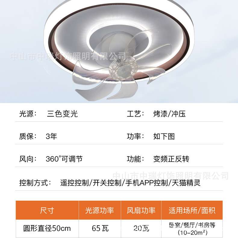 卧室摇头风扇灯2024新款简约客厅餐厅儿童吸顶家用北欧电扇吊扇灯