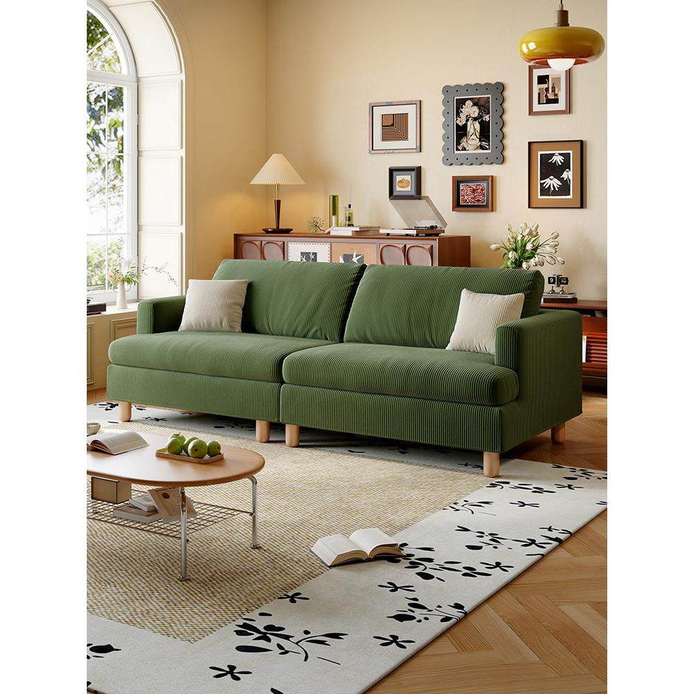 政府补贴琅木语法式覆古风灯芯绒可拆洗实木沙发小户型布艺沙发,住宅家具,布艺沙发,淘宝优惠券,粉丝福利购,淘宝优惠卷