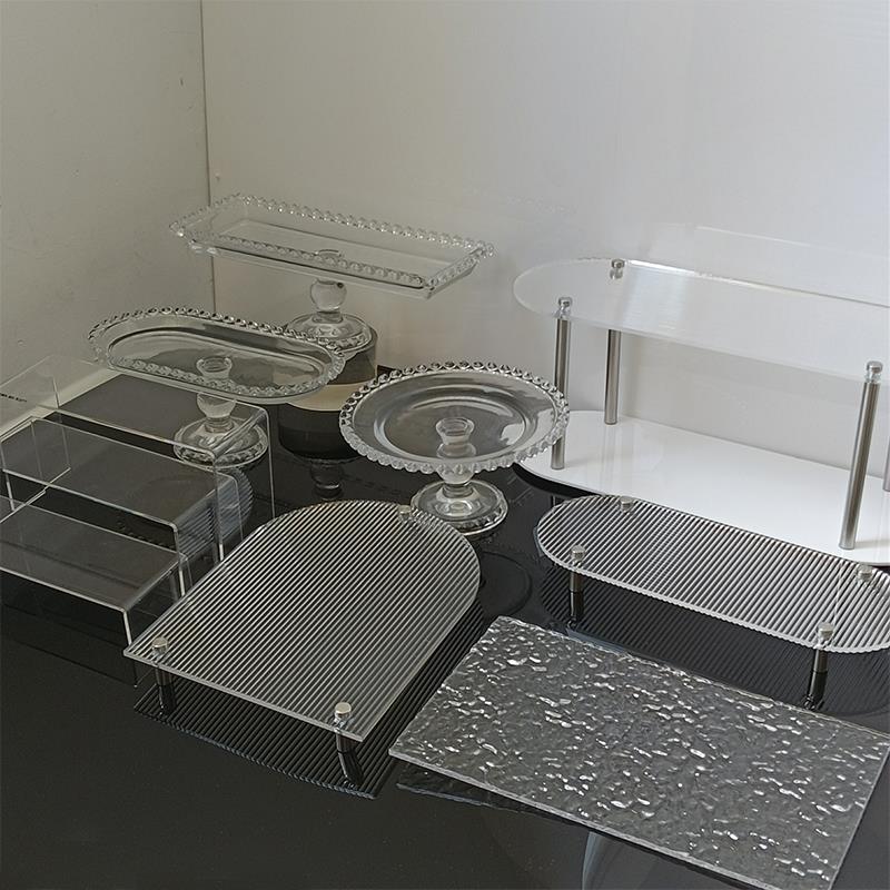 新款甜品台展示架摆台玻璃甜品台亚克力甜品台户外甜品台架子