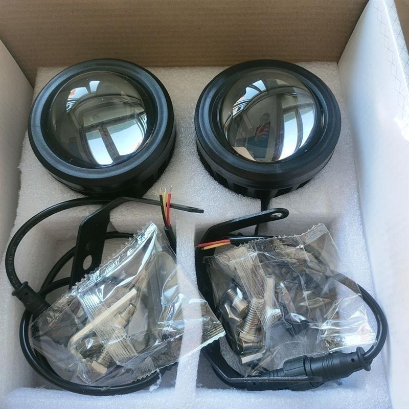 聚光灯透镜激光汽车LED电动四轮车中网雾灯远近一体双光路面射灯