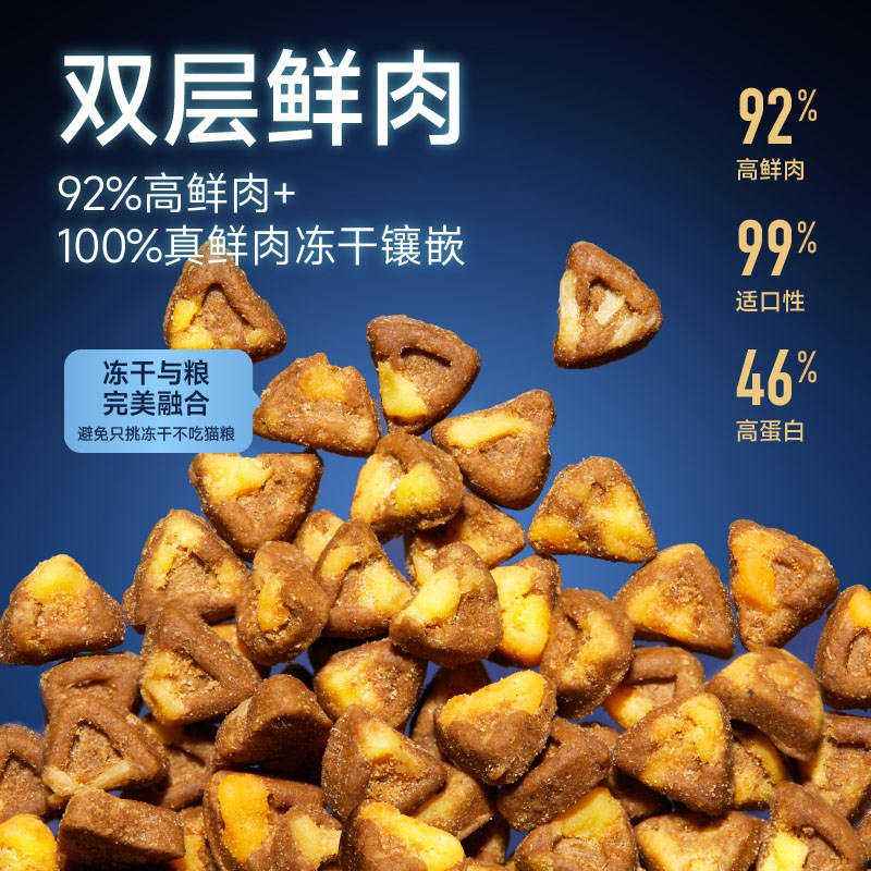 喵铮铮高鲜肉烘培冻干猫粮无谷绝育成猫幼猫奶糕全价专属营养配方