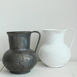 日式侘寂风纯手工提壶花瓶景德镇陶艺茶空间禅意花器摆件茶桌道具