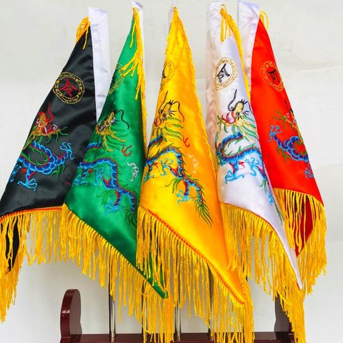 天师豪礼小号五龙旗仙字旗令字旗五色令旗伸缩旗杆令旗架子全套