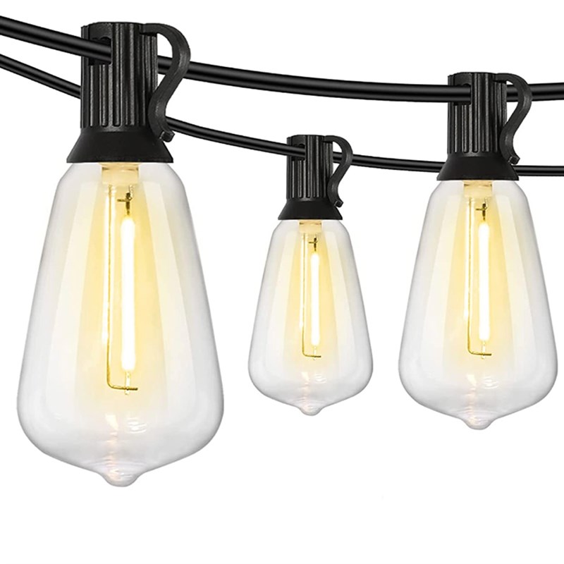 户外美式乡村露营餐厅LED装饰庭院灯串ST38灯泡暖光婚礼氛围节日