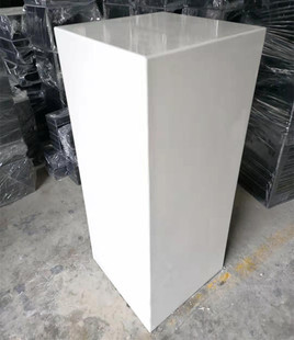 白色大理石展示台柱艺术品雕塑底座展厅工艺品摆件展台展示架