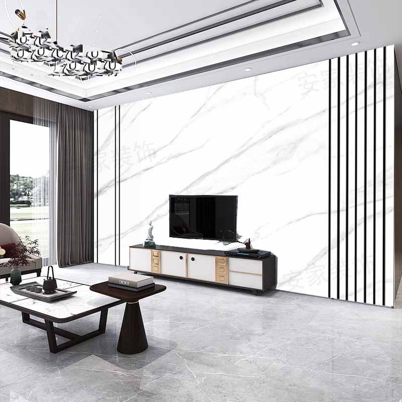 碳晶板背景墙纤维饰面板大理石木电视竹木简约集成客厅格栅加墙板