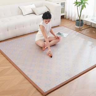 藤编凉席地毯加厚客厅地垫榻榻米地铺睡垫爬行垫草席垫子可定制