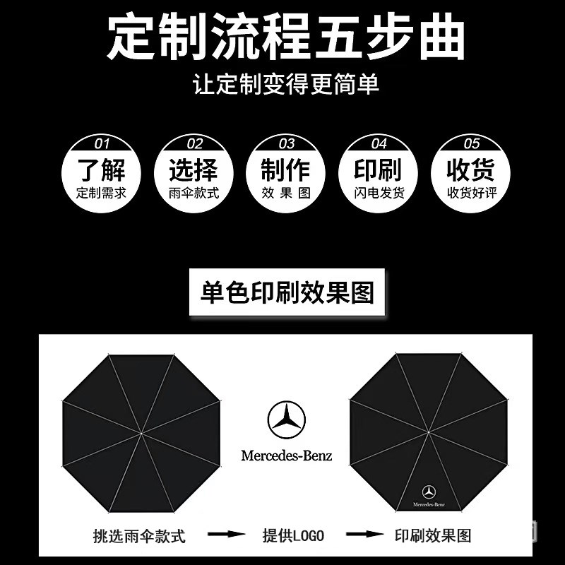 适用于ls500h/LX570/RX450h汽车雨伞全自动折叠伞长柄礼品伞定制