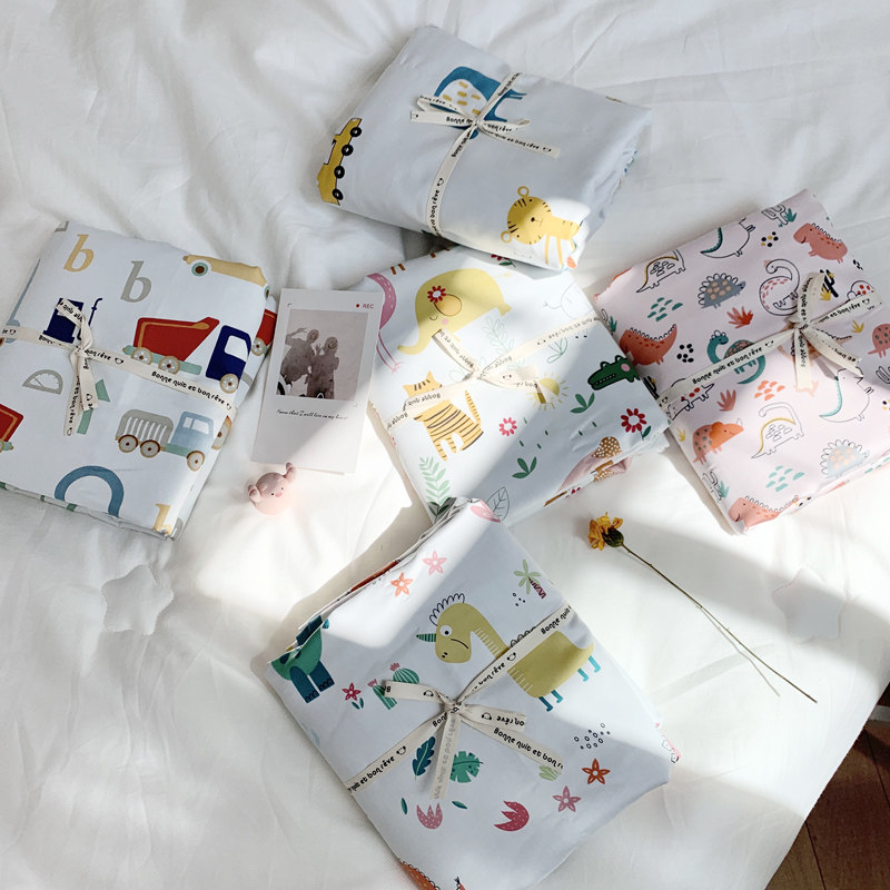 单件被套!儿童全棉秋冬印花被套 60s长绒棉卡通宝宝单独被套柔软