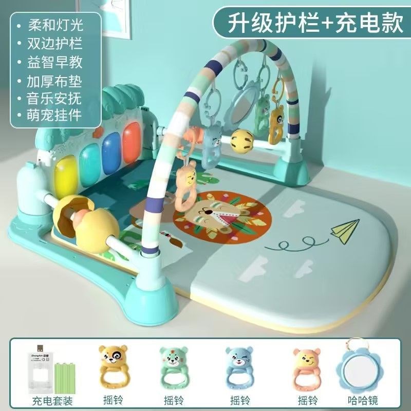 婴儿健身架器脚踏钢琴儿0~3~6月1岁婴儿玩具宝宝音乐玩具
